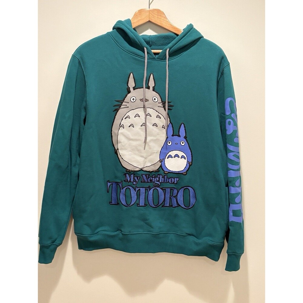Studio Ghibli My Neighbor Totoro Green Sweatshirt Hoodie Box Lunch Sz Large